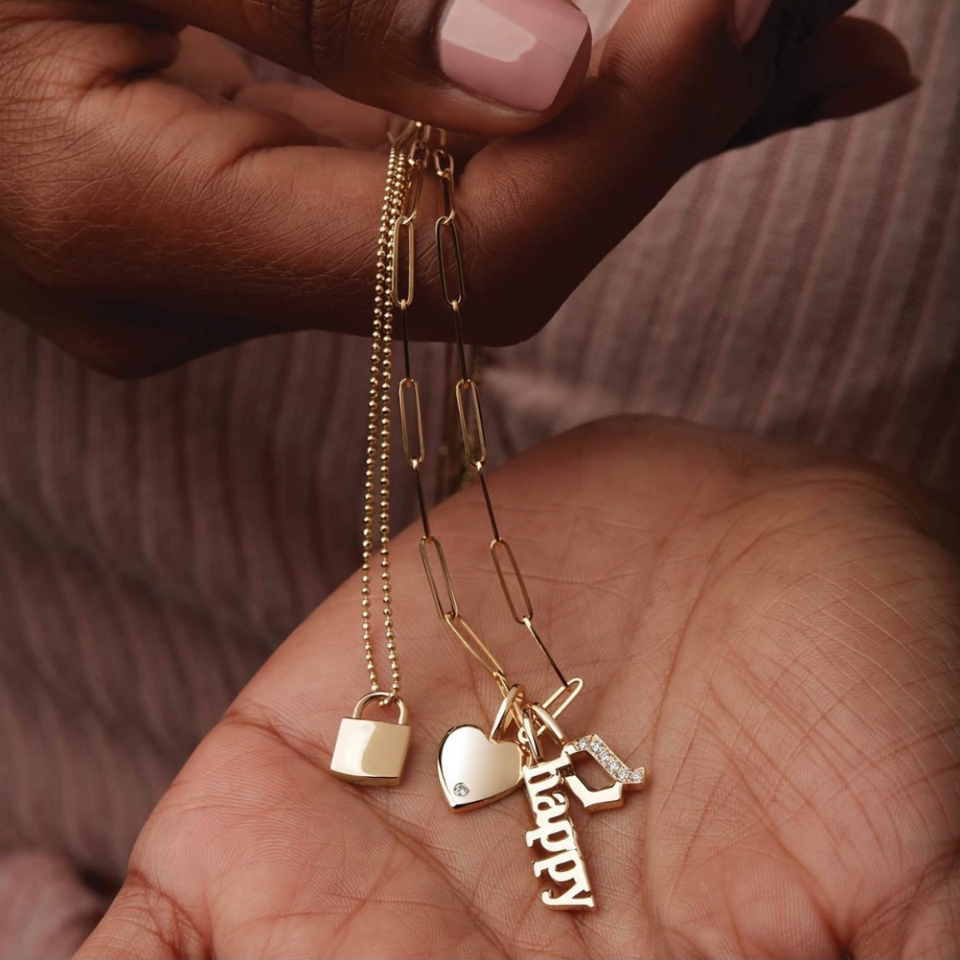 Be Happy Charm Necklace - ALIZETI