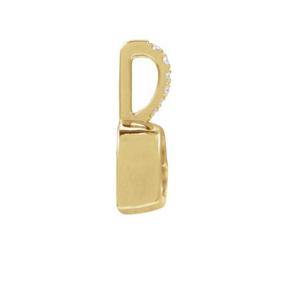 Natural Diamond Engravable Heart Pendant - ALIZETI FINE