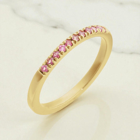 The Vega Ring - 14k Yellow Gold Birthstone Ring - Alizeti Fine Jewelry