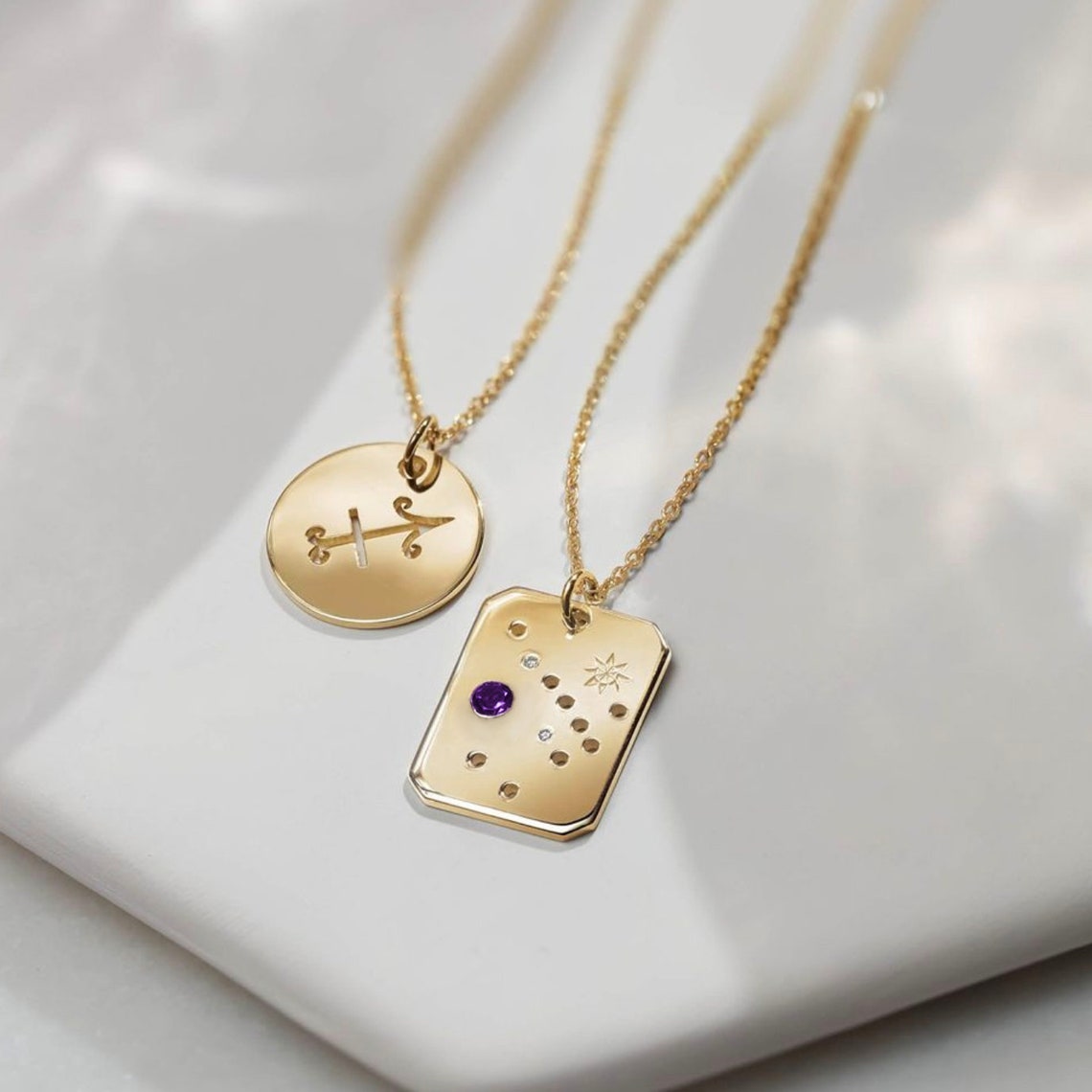 Constellation Birthstone Necklace or Pendant - ALIZETI